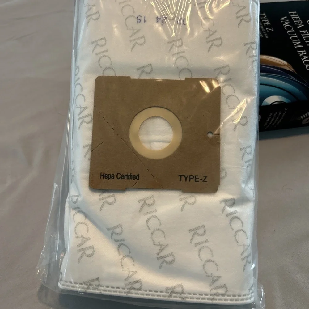 Ricccar‎ Six Genuine Hepa Filtration Vacuum Bags Type Z New Inbox